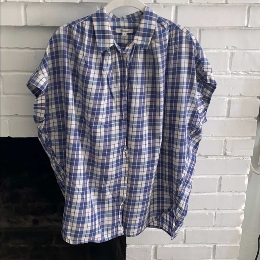 MADEWELL short sleeve open back shirt